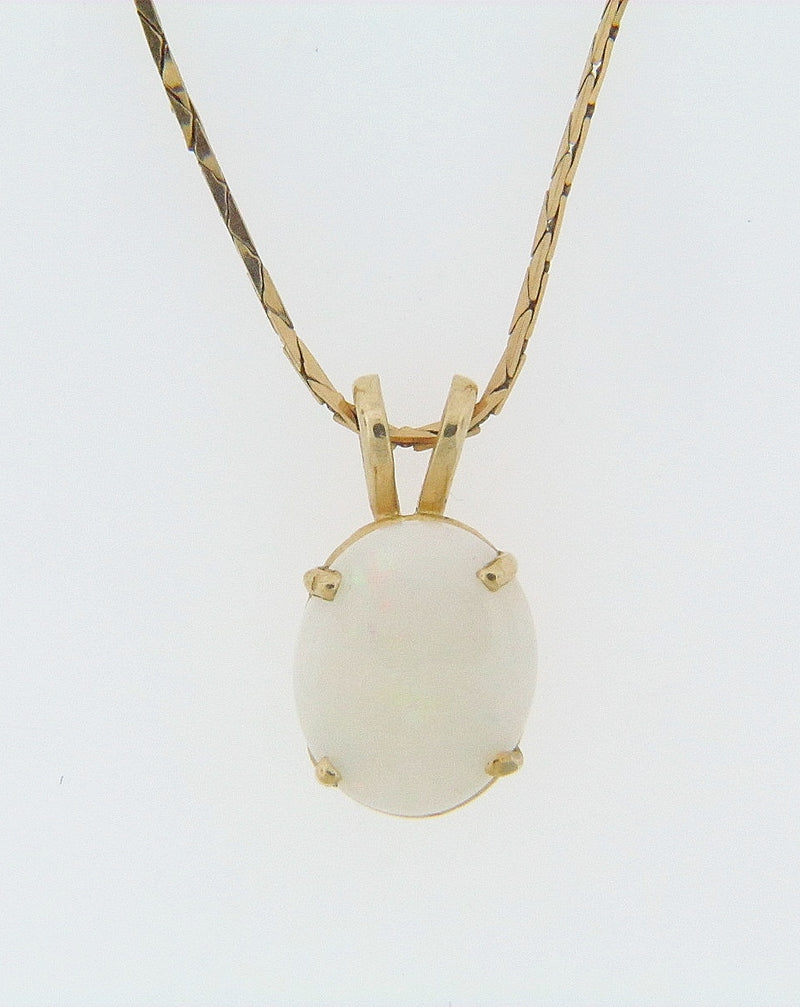 14K YELLOW GOLD OPAL PENDANT | 18 Karat Appraisers | Beverly Hills, CA | Fine Jewelry
