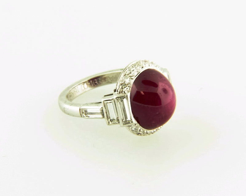 PLAT+18K-WG STAR RUBY AND DIAMOND RING | 18 Karat Appraisers | Beverly Hills, CA | Fine Jewelry