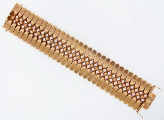 18K-RG WIDE STRAP BRACELET