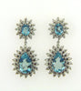 14K White Gold Aquamarine and Diamond Earrings | 18 Karat Appraisers | Beverly Hills, CA | Fine Jewelry