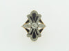 18K-YG+WG DIAMOND AND ONYX RING