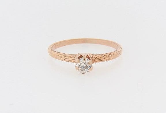 14K-RG DIAMOND SOLITAIRE RING | 18 Karat Appraisers | Beverly Hills, CA | Fine Jewelry