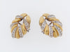 18K-YG+WG DIAMOND EARCLIPS | 18 Karat Appraisers | Beverly Hills, CA | Fine Jewelry