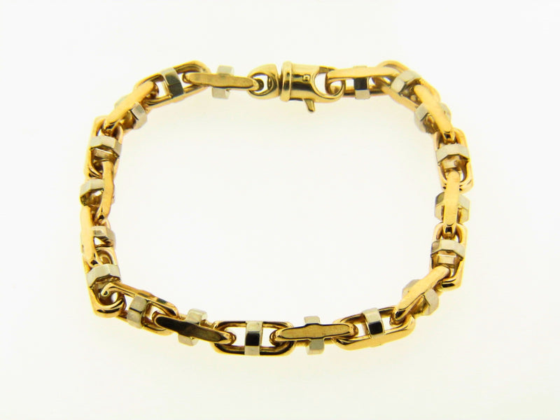 14K Yellow and White Gold Bracelet | 18 Karat Appraisers | Beverly Hills, CA | Fine Jewelry