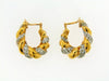 18K Yellow Gold and White gold Diamond Earrings | 18 Karat Appraisers | Beverly Hills, CA | Fine Jewelry