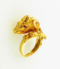18K-YG Ram's Head Ring by Zolotas