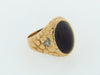 14K YELLOW GOLD BLACK ONYX AND DIAMOND RING | 18 Karat Appraisers | Beverly Hills, CA | Fine Jewelry