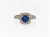 14K-WG SAPPHIRE AND DIAMOND RING