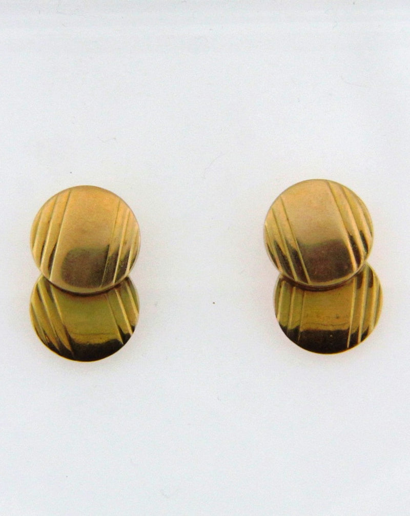 14K Yellow Gold Button Earrings | 18 Karat Appraisers | Beverly Hills, CA | Fine Jewelry
