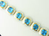 14K Yellow Gold, Blue Topaz and Enamel Bracelet | 18 Karat Appraisers | Beverly Hills, CA | Fine Jewelry