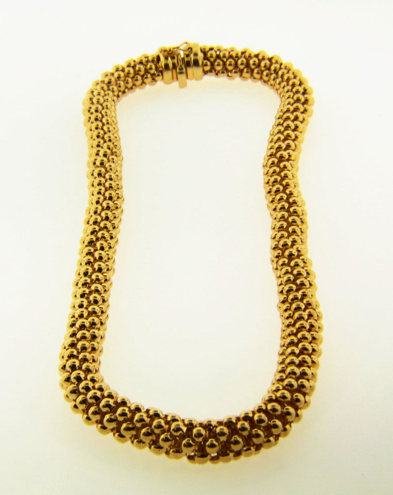 14K Yellow Gold, Beaded Necklace | 18 Karat Appraisers | Beverly Hills, CA | Fine Jewelry