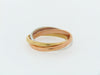 18K-TRI-GOLD TRIPLE BAND, ROLLING RING