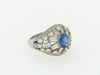 PLATINUM SAPPHIRE AND DIAMOND RING BY "MAUBOUSSIN" | 18 Karat Appraisers | Beverly Hills, CA | Fine Jewelry