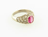 Art Deco, 18K White Gold Ruby and Diamond Ring