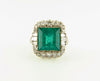 Retro Platinum, Emerald and Diamond Ring | 18 Karat Appraisers | Beverly Hills, CA | Fine Jewelry