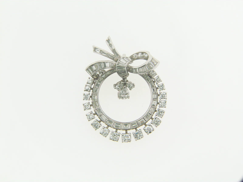 Platinum Diamond Pendant /Brooch | 18 Karat Appraisers | Beverly Hills, CA | Fine Jewelry