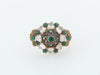 18K-YG TSAVORITE AND MOONSTONE RING