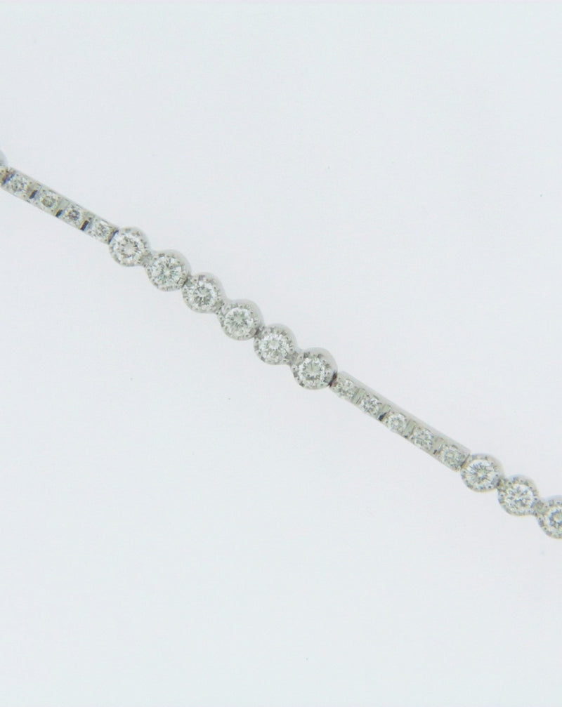 18K WHITE GOLD DIAMOND TENNIS BRACELET | 18 Karat Appraisers | Beverly Hills, CA | Fine Jewelry
