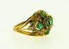 Victorian style 18K Yellow Gold, Emerald and Diamond Ring | 18 Karat Appraisers | Beverly Hills, CA | Fine Jewelry