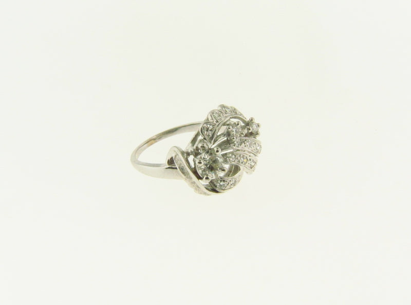 14K White Gold Diamond Cluster Ring | 18 Karat Appraisers | Beverly Hills, CA | Fine Jewelry