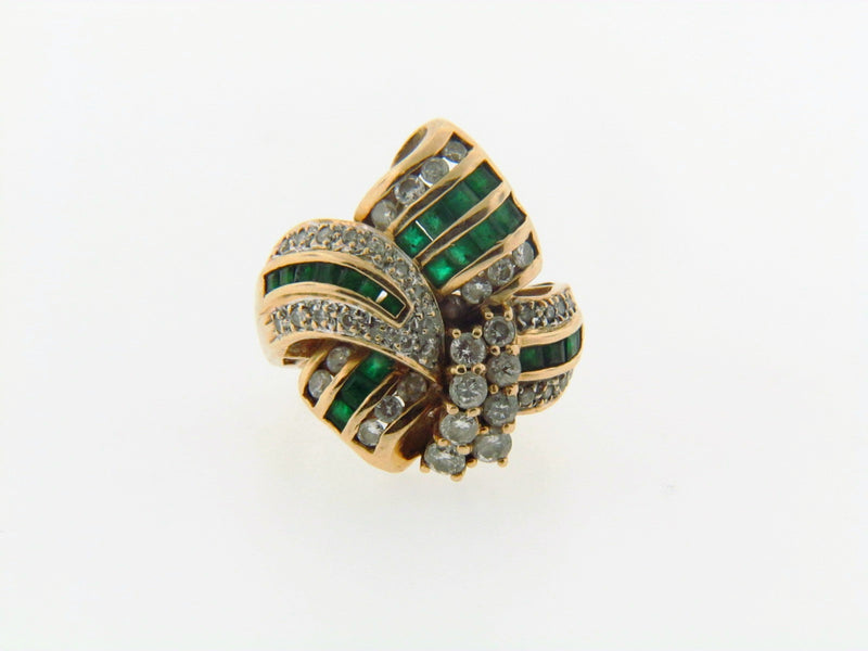 14K-YG EMERALD AND DIAMOND RING | 18 Karat Appraisers | Beverly Hills, CA | Fine Jewelry