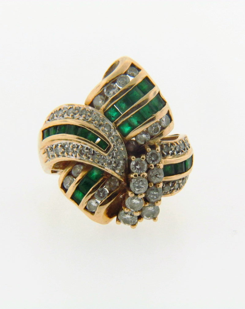 14K-YG EMERALD AND DIAMOND RING | 18 Karat Appraisers | Beverly Hills, CA | Fine Jewelry