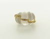 18K Yellow Gold, Rock Crystal Quartz and Diamond Ring | 18 Karat Appraisers | Beverly Hills, CA | Fine Jewelry