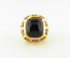 18K Yellow Gold, Onyx and Ruby Ring | 18 Karat Appraisers | Beverly Hills, CA | Fine Jewelry