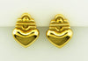 18K Yellow Gold Heart Motif Earclips | 18 Karat Appraisers | Beverly Hills, CA | Fine Jewelry