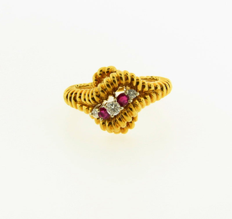 18K Yellow Gold, Diamond and Ruby Ring | 18 Karat Appraisers | Beverly Hills, CA | Fine Jewelry