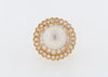 18K-YG SOUTH SEA PEARL AND DIAMOND RING