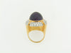 18K-YG Amethyst and Diamond Dome Ring