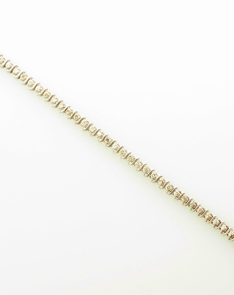14K White Gold, Diamond Tennis Bracelet | 18 Karat Appraisers | Beverly Hills, CA | Fine Jewelry