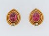 18K-YG PINK TOURMALINE EARCLIPS | 18 Karat Appraisers | Beverly Hills, CA | Fine Jewelry