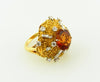 18K Yellow Gold and Platinum, Citrine and Diamond Ring | 18 Karat Appraisers | Beverly Hills, CA | Fine Jewelry