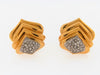 18K-YG DIAMOND EARCLIPS