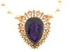 14K Yellow Gold Amethyst and Diamond Pear Necklace / Pendant | 18 Karat Appraisers | Beverly Hills, CA | Fine Jewelry