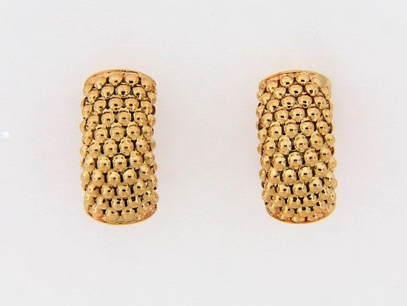 18K-YG BEADED EARRINGS