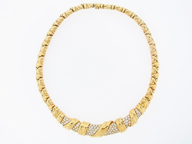 18K-YG DIAMOND COLLAR NECKLACE BY 
