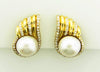 14K Yellow Gold, Pearl and Diamond Earrings | 18 Karat Appraisers | Beverly Hills, CA | Fine Jewelry