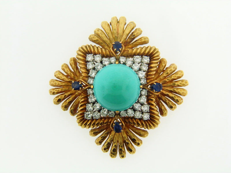 18K Yellow Gold Brooch/Pendant | 18 Karat Appraisers | Beverly Hills, CA | Fine Jewelry
