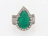 PLATINUM EMERALD AND DIAMOND RING | 18 Karat Appraisers | Beverly Hills, CA | Fine Jewelry