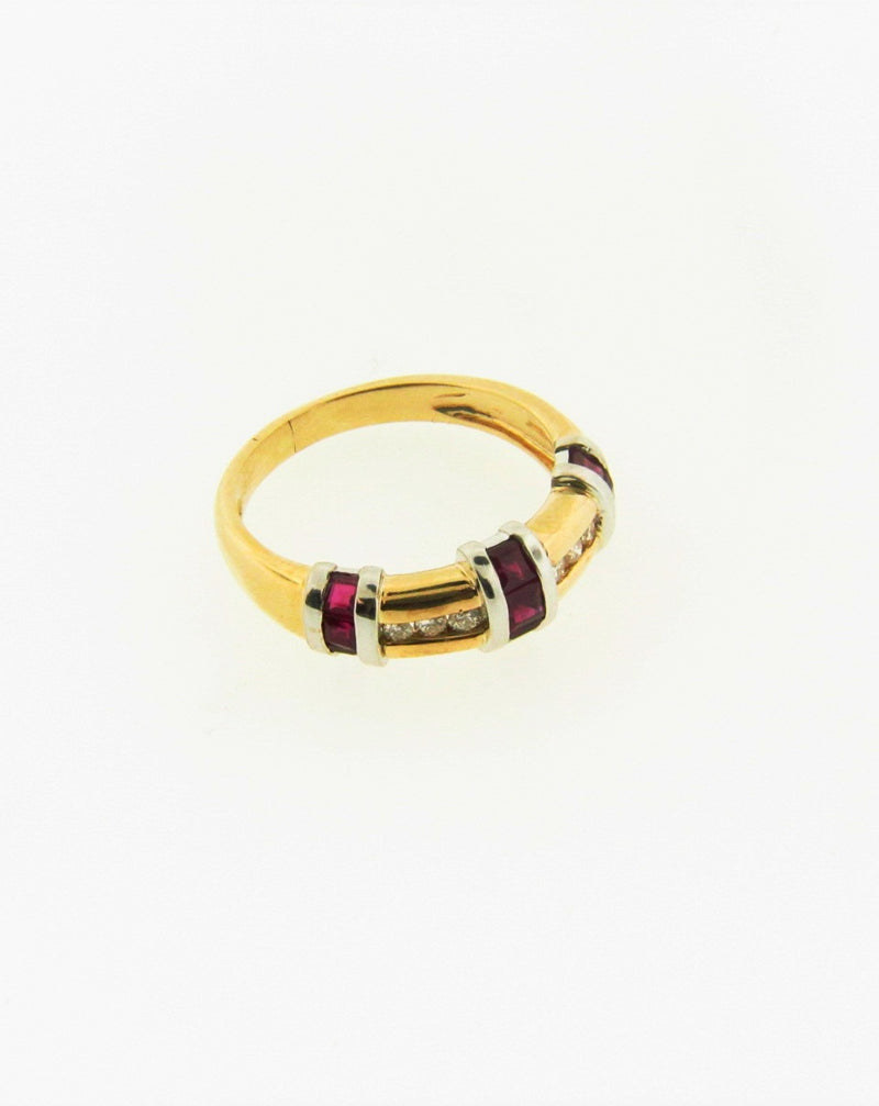 14K Yellow and White Gold, Ruby and Diamond Ring | 18 Karat Appraisers | Beverly Hills, CA | Fine Jewelry