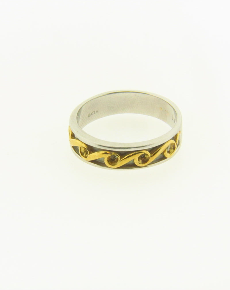 Platinum+18K Yellow Gold Ring | 18 Karat Appraisers | Beverly Hills, CA | Fine Jewelry