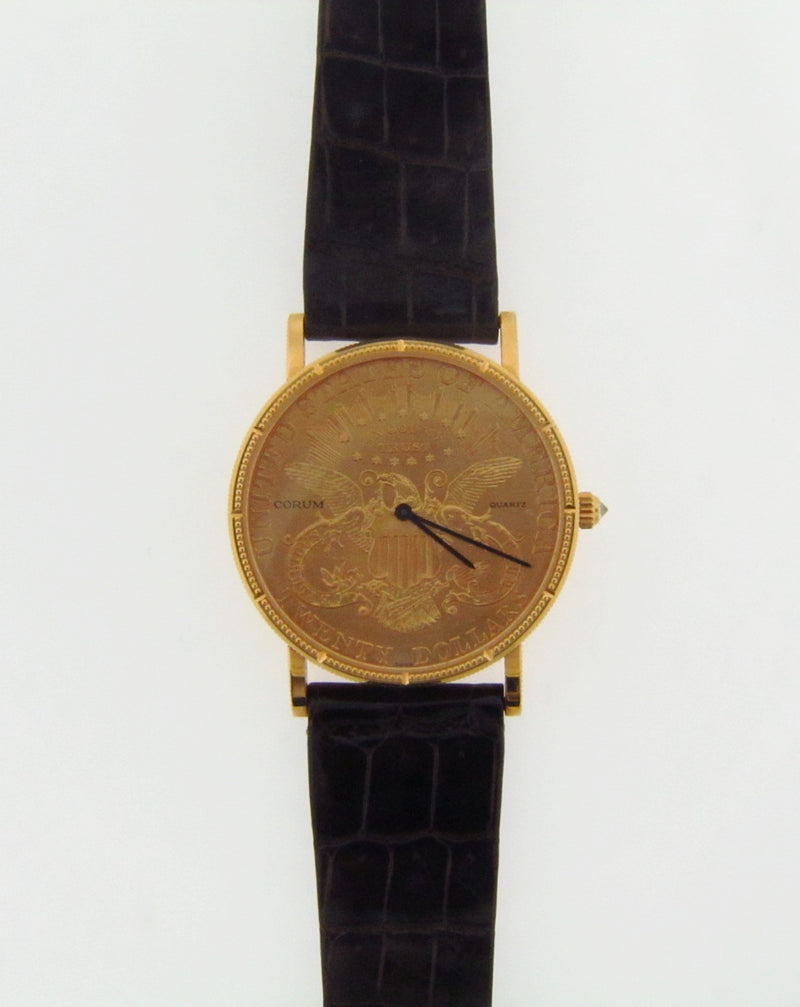 18K YELLOW GOLD CORUM GOLD COIN WRISTWATCH | 18 Karat Appraisers | Beverly Hills, CA | Fine Jewelry