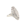 ART DECO PLATINUM DIAMOND FILIGREE RING
